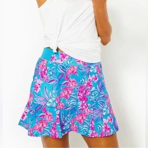 NWOT Lilly Pulitzer Fara Skort in Orchid Oasis Sz XL